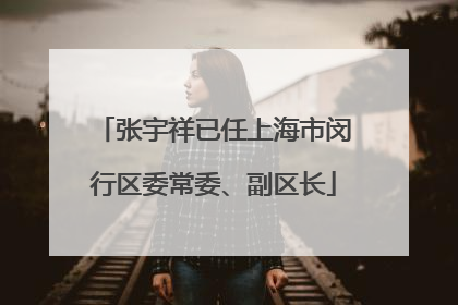张宇祥已任上海市闵行区委常委、副区长