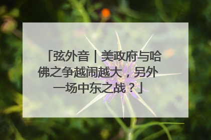 弦外音｜美政府与哈佛之争越闹越大，另外一场中东之战？