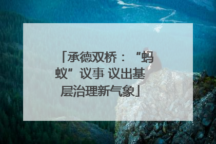 承德双桥：“蚂蚁”议事 议出基层治理新气象