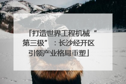 打造世界工程机械“第三极”：长沙经开区引领产业格局重塑