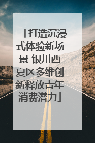 打造沉浸式体验新场景 银川西夏区多维创新释放青年消费潜力