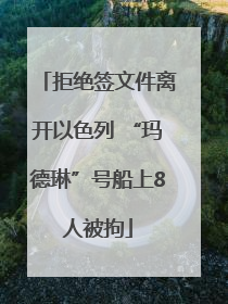 拒绝签文件离开以色列 “玛德琳”号船上8人被拘