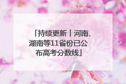 持续更新︱河南、湖南等11省份已公布高考分数线
