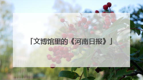 文博馆里的《河南日报》