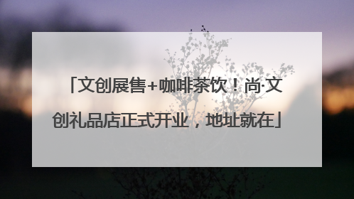文创展售+咖啡茶饮！尚·文创礼品店正式开业，地址就在