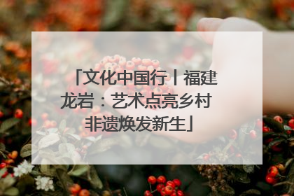 文化中国行丨福建龙岩：艺术点亮乡村 非遗焕发新生