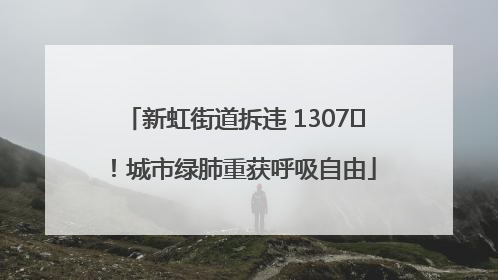 新虹街道拆违 1307㎡！城市绿肺重获呼吸自由