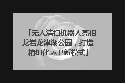 无人清扫机器人亮相龙岩龙津湖公园，打造精细化环卫新模式