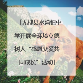 无棣县水湾镇中学开展全环境立德树人“感恩父爱共同成长”活动