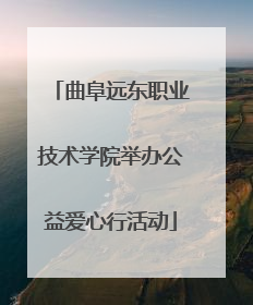 曲阜远东职业技术学院举办公益爱心行活动