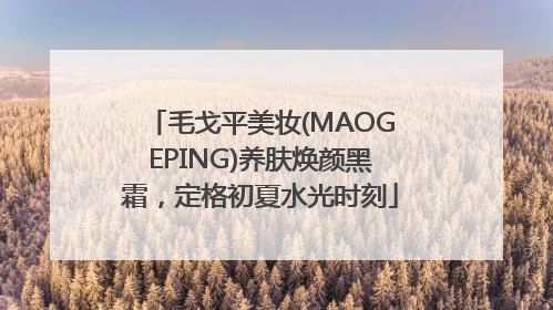 毛戈平美妆(MAOGEPING)养肤焕颜黑霜，定格初夏水光时刻