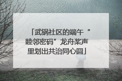 武锅社区的端午“睦邻密码”龙舟桨声里划出共治同心圆