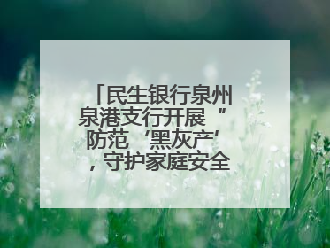 民生银行泉州泉港支行开展“防范‘黑灰产’，守护家庭安全”宣传活动