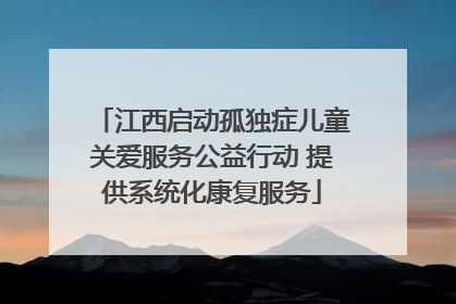 江西启动孤独症儿童关爱服务公益行动 提供系统化康复服务