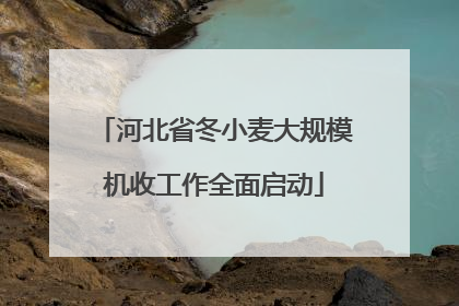 河北省冬小麦大规模机收工作全面启动