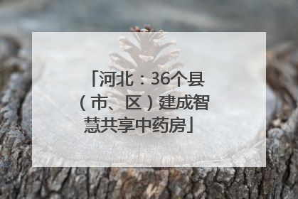 河北：36个县（市、区）建成智慧共享中药房