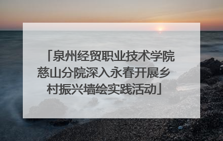 泉州经贸职业技术学院慈山分院深入永春开展乡村振兴墙绘实践活动
