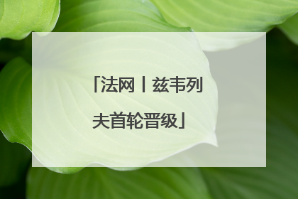 法网丨兹韦列夫首轮晋级