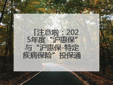 注意啦：2025年度“沪惠保”与“沪惠保-特定疾病保险”投保通道即将关闭！