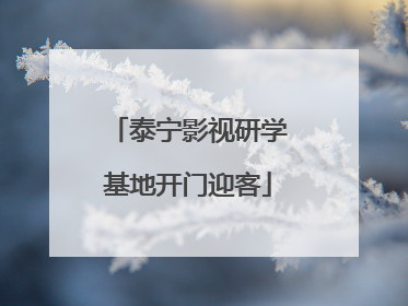 泰宁影视研学基地开门迎客