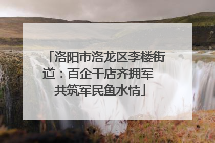 洛阳市洛龙区李楼街道：百企千店齐拥军 共筑军民鱼水情