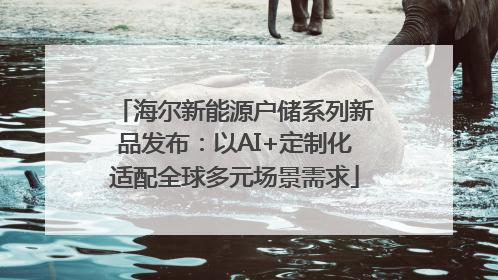 海尔新能源户储系列新品发布：以AI+定制化适配全球多元场景需求