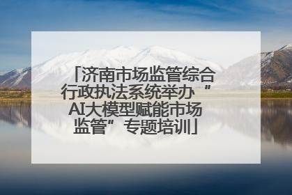 济南市场监管综合行政执法系统举办“AI大模型赋能市场监管”专题培训