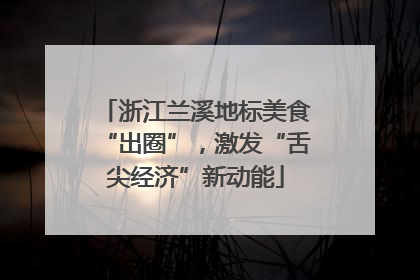 浙江兰溪地标美食“出圈”，激发“舌尖经济”新动能