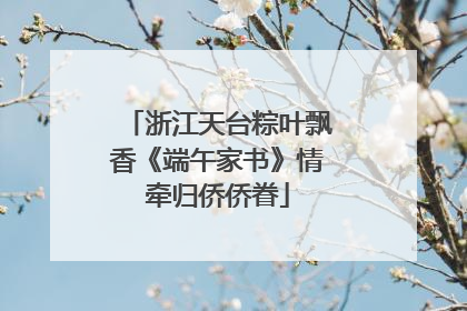 浙江天台粽叶飘香《端午家书》情牵归侨侨眷