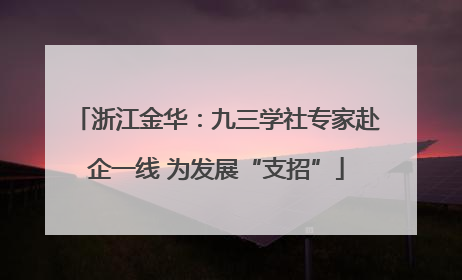 浙江金华：九三学社专家赴企一线 为发展“支招”