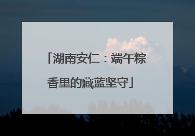 湖南安仁：端午粽香里的藏蓝坚守