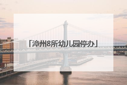 漳州8所幼儿园停办