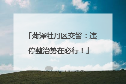 菏泽牡丹区交警：违停整治势在必行！