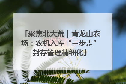 聚焦北大荒｜青龙山农场：农机入库“三步走” 封存管理精细化