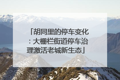 胡同里的停车变化：大栅栏街道停车治理激活老城新生态