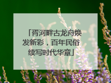 胥河畔古龙舟焕发新彩，百年民俗续写时代华章