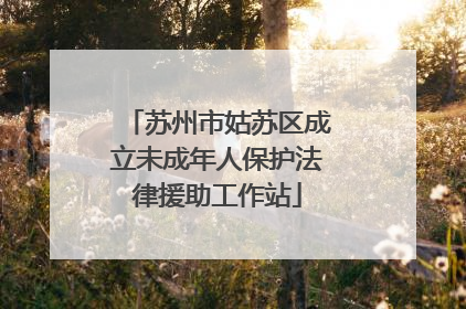 苏州市姑苏区成立未成年人保护法律援助工作站