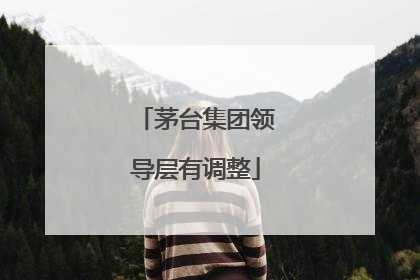 茅台集团领导层有调整