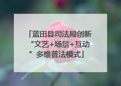 蓝田县司法局创新“文艺+场景+互动”多维普法模式