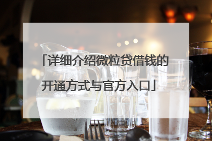 详细介绍微粒贷借钱的开通方式与官方入口
