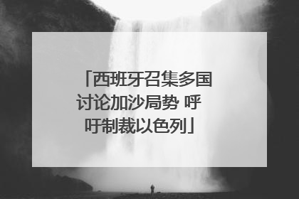 西班牙召集多国讨论加沙局势 呼吁制裁以色列