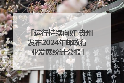 运行持续向好 贵州发布2024年邮政行业发展统计公报