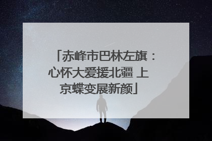 赤峰市巴林左旗：心怀大爱援北疆 上京蝶变展新颜