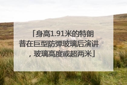 身高1.91米的特朗普在巨型防弹玻璃后演讲，玻璃高度或超两米