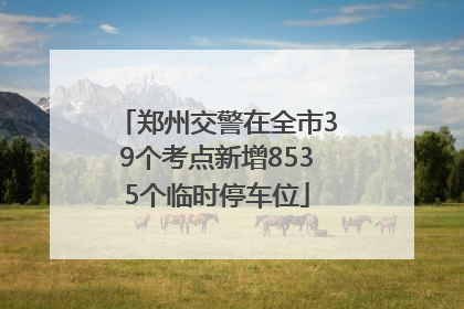 郑州交警在全市39个考点新增8535个临时停车位