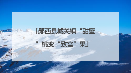 郧西县城关镇“甜蜜”桃变“致富”果