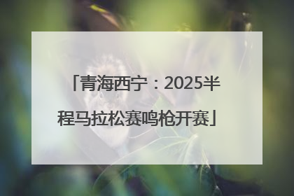 青海西宁：2025半程马拉松赛鸣枪开赛