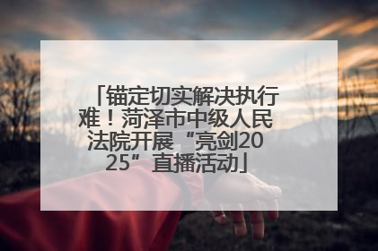 锚定切实解决执行难！菏泽市中级人民法院开展“亮剑2025”直播活动