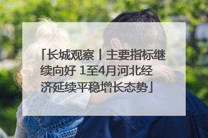 长城观察丨主要指标继续向好 1至4月河北经济延续平稳增长态势