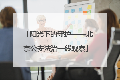 阳光下的守护——北京公安法治一线观察